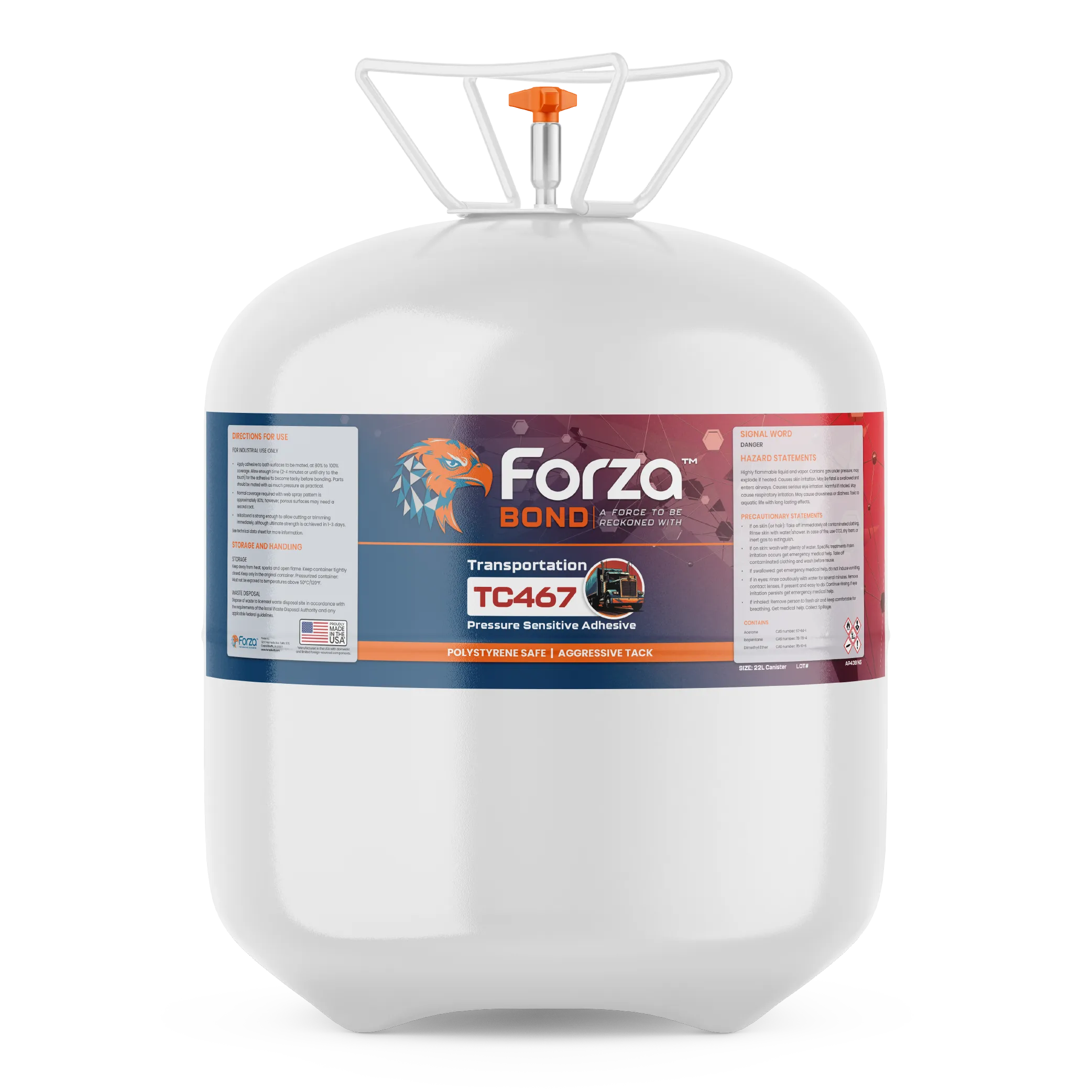 TC467 - High-Temp Styrene-Safe Pressure Sensitive Adhesive